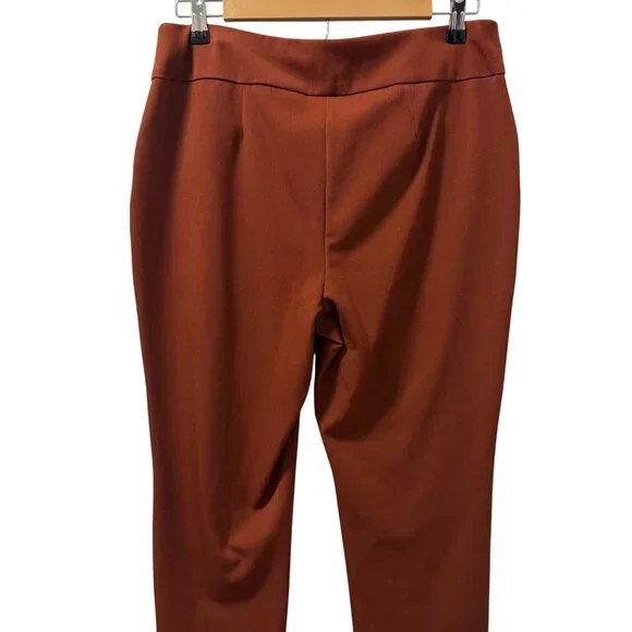 Chicos So Slimming Rust Orange Pants Size M Short High-Waisted Design Pants - Picture 8 of 12